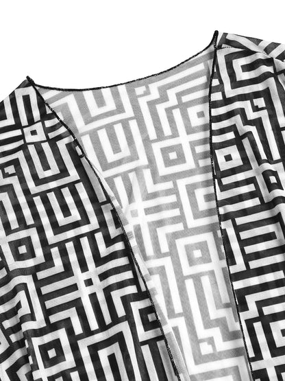 Conjunto Belisse Geo Chic | Biquíni e Saída de Praia com Estampa