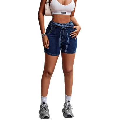 Shorts Jeans Belisse Summer Knot | Shorts Jeans Feminino com Amarração | Bolso Frontal e Cintura Média