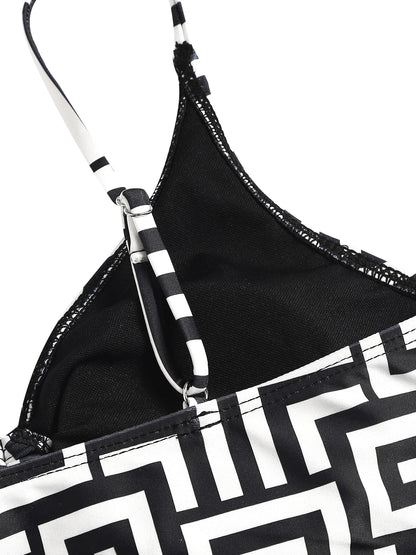 Conjunto Belisse Geo Chic | Biquíni e Saída de Praia com Estampa