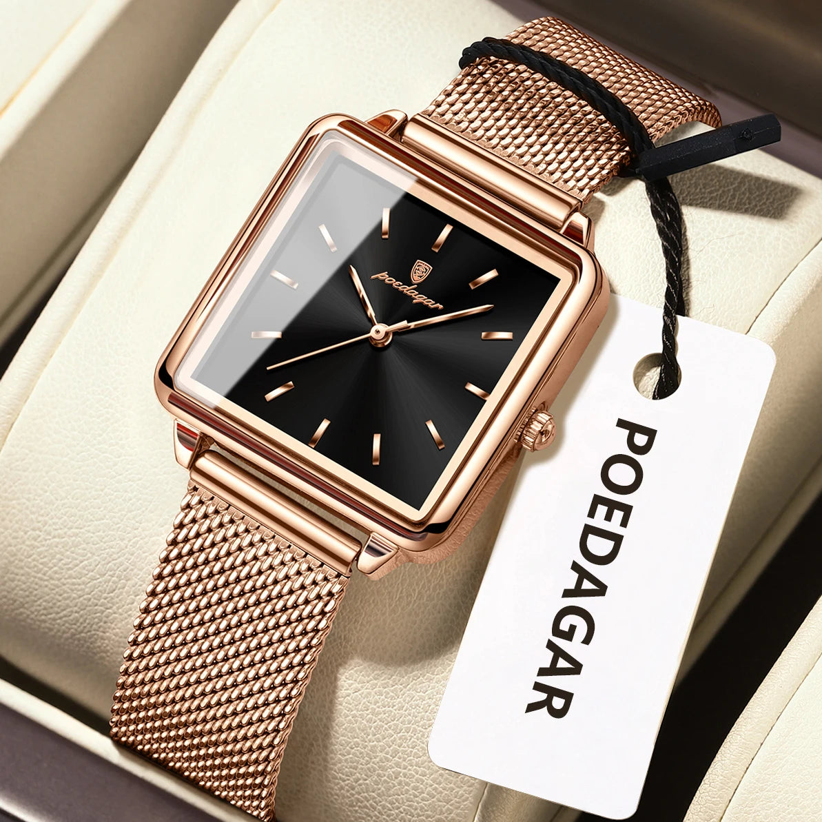 Relógio Belisse Poedagar Elegant WaterSafe | Luxo Feminino | Luminosa | À Prova d’Água